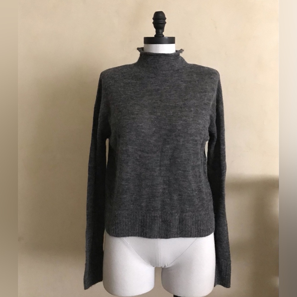Zara Charcoal Alpaca and Wool Sweater